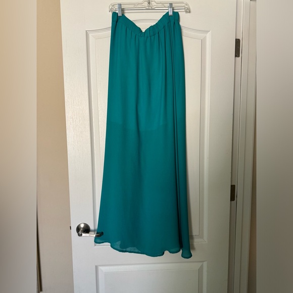Teal Maxi Skirt - Picture 2 of 6